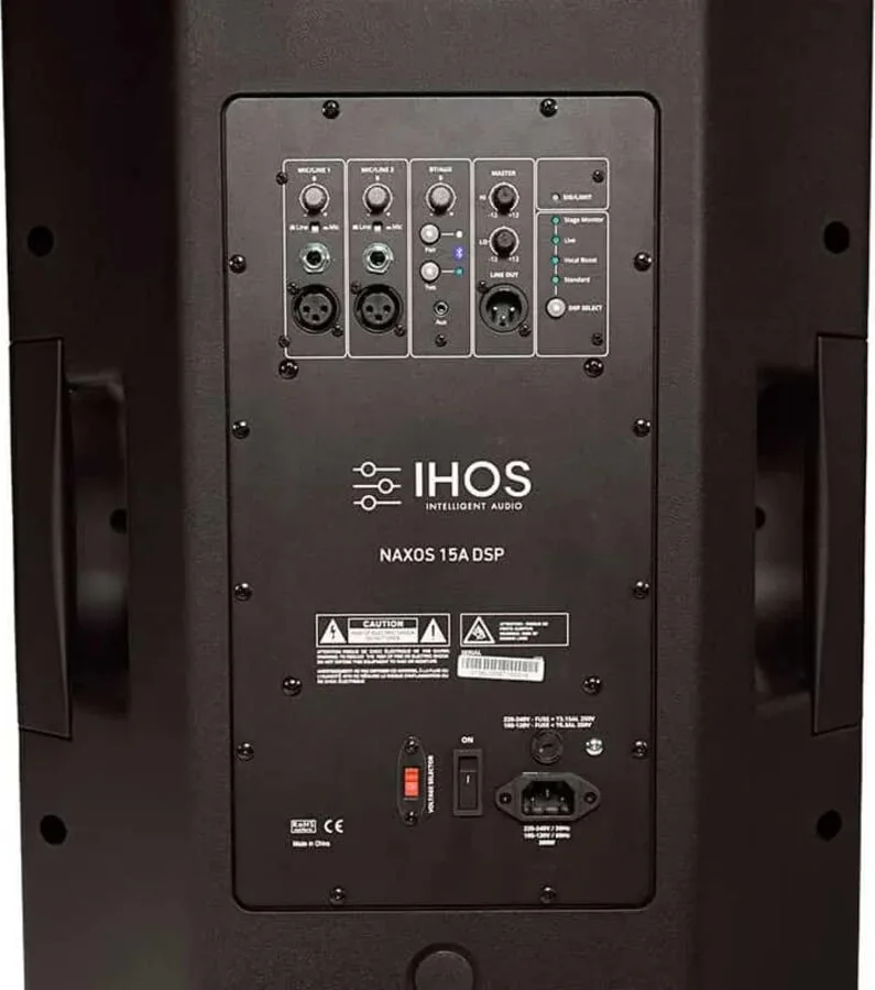 Panel trasero del IHOS Naxos 15A DSP
